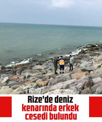Rize'de deniz kenarında erkek cesedi bulundu