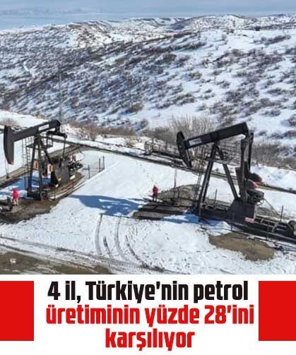 4 il, Türkiye'nin petrol üretiminin yüzde 28'ini karşılıyor
