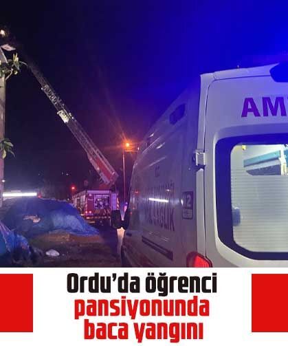 Ordu’da öğrenci pansiyonunda baca yangını