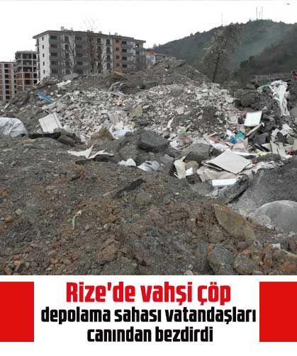 Rize'de vahşi çöp depolama sahası vatandaşları canından bezdirdi