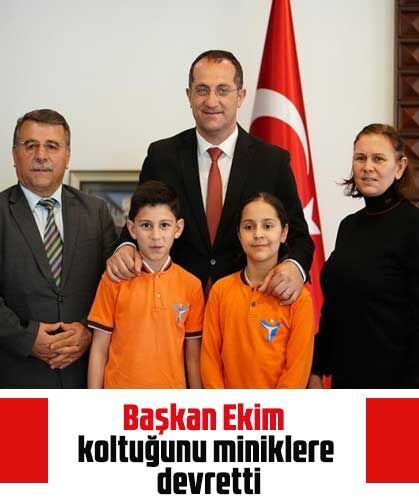 Başkan Ekim koltuğunu miniklere devretti