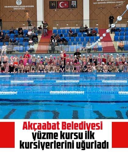 Akçaabat Belediyesi yüzme kursu ilk kursiyerlerini uğurladı