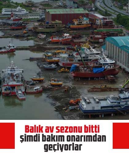 Balık av sezonu bitti şimdi bakım onarımdan geçiyorlar