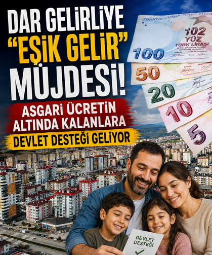 Dar gelirliye ''Eşik Gelir'' müjdesi: Asgari ücretin altında kalanlara devlet desteği geliyor