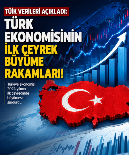 TÜİK verileri açıkladı: Türk ekonomisinin ilk çeyrek büyüme rakamları!