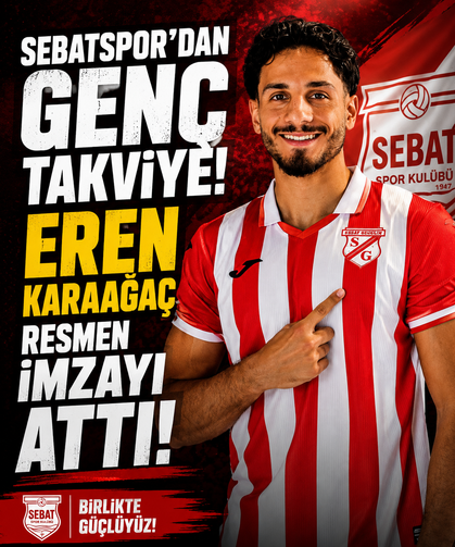 Sebatspor'dan Genç Takviye! Eren Karaağaç Resmen İmzayı Attı