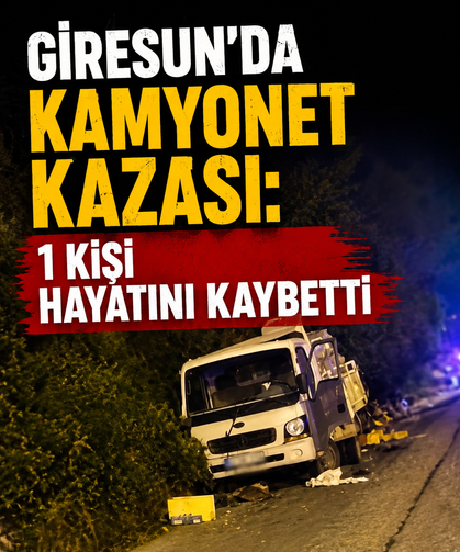 Giresun'da kamyonet kazası: 1 kişi hayatını kaybetti