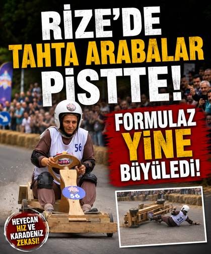 Geleneksel tahta araba yarışları Formulaz renkli görüntülere sahne oldu