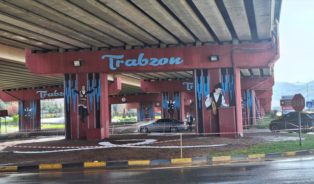 Trabzon'u çizdiği motiflerle güzelleştiriyor