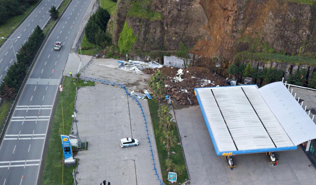 Samsun'da heyelan: Akaryakıt istasyonunun müdürü gözaltında