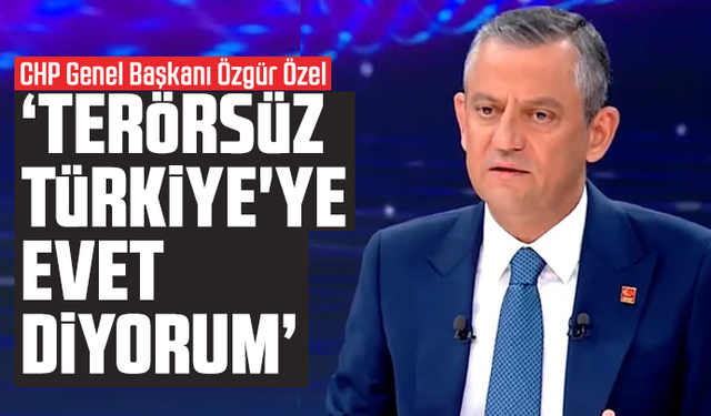 Özgür Özel  "Terörsüz Türkiye'ye evet diyorum"