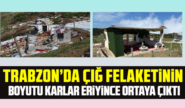 Trabzon’da Çığ felaketinin boyutu karlar eriyince ortaya çıktı