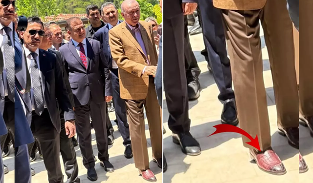 Cumhurbaşkanı Erdoğan'ın ayakkabısıyla ilgili iddiaya yalanlama