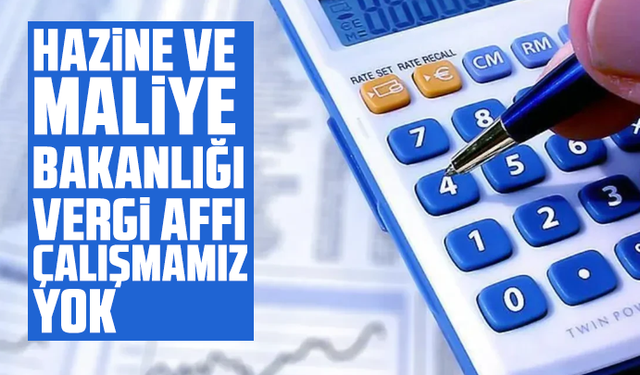 Hazine ve Maliye Bakanlığı: Vergi affı çalışmamız yok
