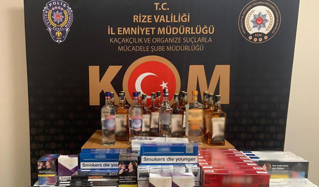 Rize’de kaçakçılık operasyonu