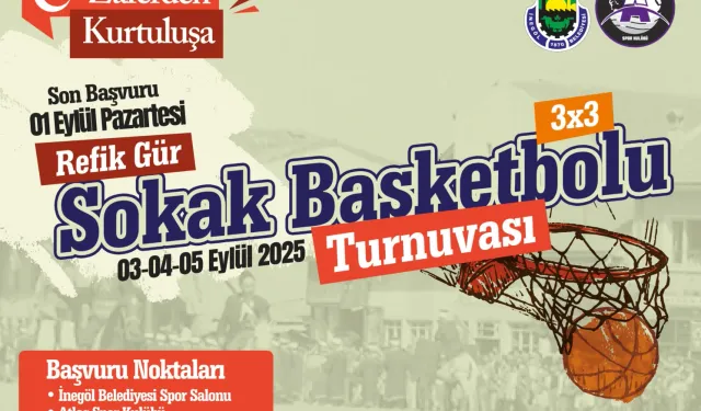 Bursa İnegöl'de sokak basketbolu heyecanı