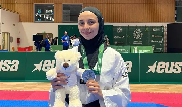 Konyalı milli sporcu Saliha'dan Avrupa ikinciliği
