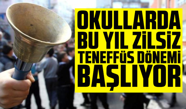 Okullarda bu yıl zilsiz teneffüs dönemi başlıyor