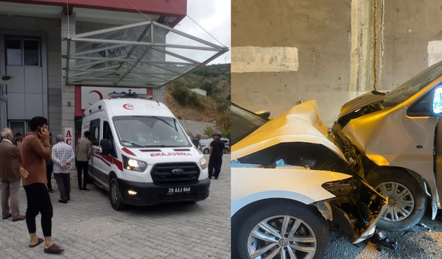 Gümüşhane'de iki araç kafa kafaya çarpıştı: 5 yaralı