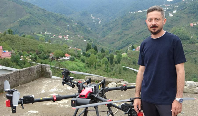 Fındık üreticilerinin imdadına dron yetişti