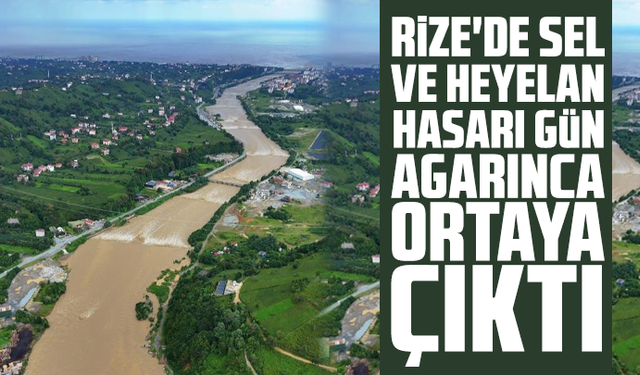Rize'de Sel ve Heyelan Hasarı Gün Ağarınca Ortaya Çıktı