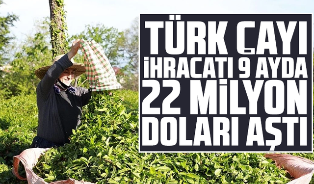 Türk çayı ihracatı 9 ayda 22 milyon doları aştı