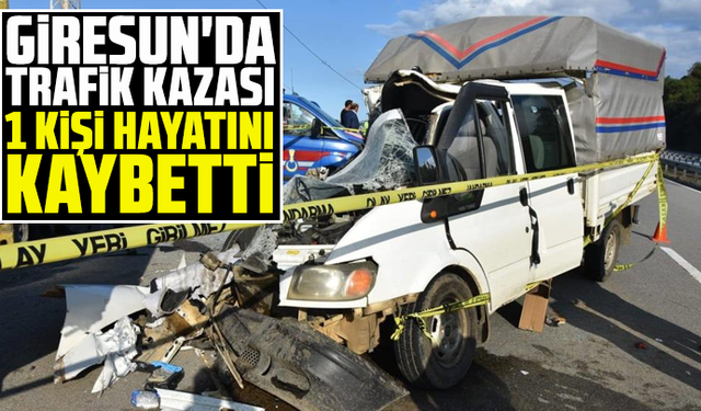 Giresun'da trafik kazası: 1 ölü, 2 yaralı