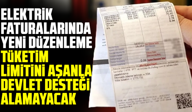 Elektrik faturalarında yeni düzenleme kararı Resmi Gazete'de