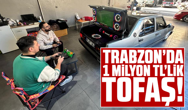 Trabzon’da 1 milyon TL’lik Tofaş! Bagajda televizyon, oyun konsolu var