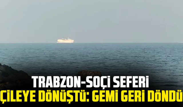 Trabzon-Soçi seferi çileye dönüştü: Gemi geri döndü