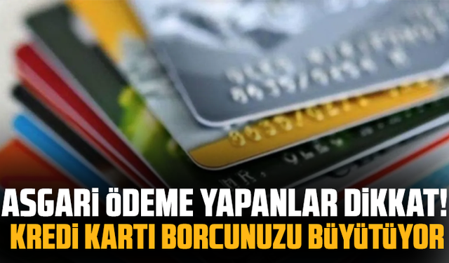 Asgari ödeme yapanlar dikkat! Kredi kartı borcunuzu büyütüyor