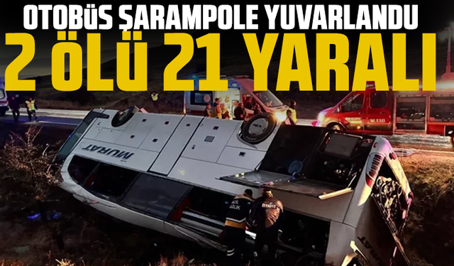 Afyonkarahisar'da yolcu otobüsü kaza yaptı