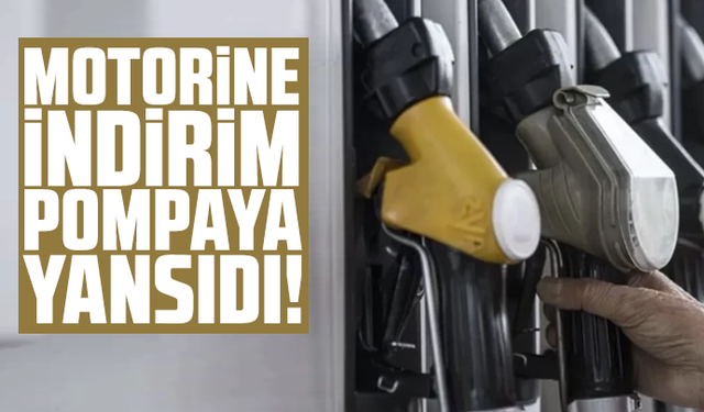 Motorine indirim pompaya yansıdı!