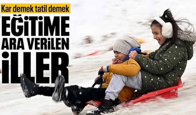 Kar yağışı nedeniyle birçok ilde 12 Ocak'ta eğitime ara verildi