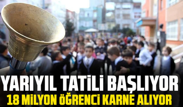 Okullarda yarıyıl tatili için son ders zili bugün çalacak