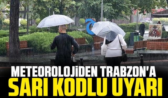 Meteorolojiden Trabzon'a sarı kodlu uyarı