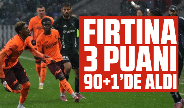 Trabzonspor 3 puanı 90+1'de aldı! Fırtına Kocaeli'de geriden gelerek kazandı