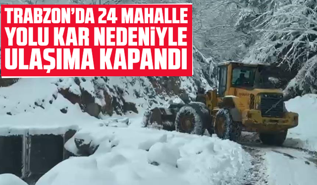 Trabzon’da 24 mahalle yolu kar nedeniyle ulaşıma kapandı