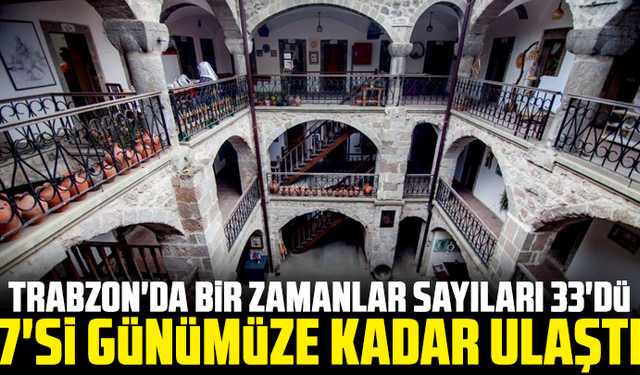 Trabzon'da bir zamanlar sayıları 33'dü, 7'si günümüze kadar ulaştı