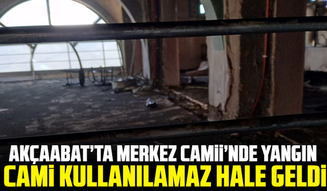 Akçaabat’ta Merkez Camii’nde Yangın: Cami Kullanılamaz Hale Geldi