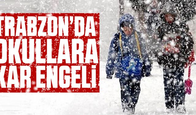 Trabzon'da eğitime kar engeli
