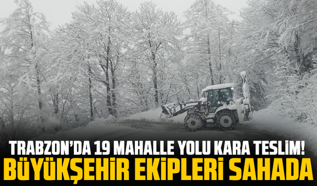 Trabzon’da 19 Mahalle Yolu Kara Teslim! Büyükşehir Ekipleri Sahada
