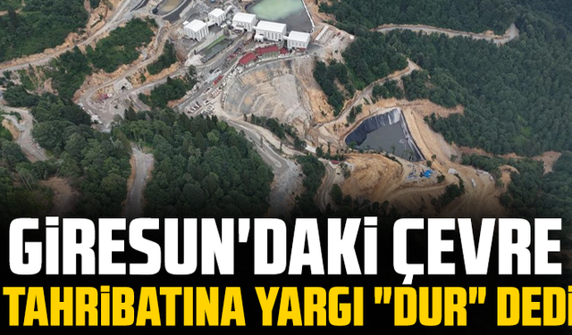 Giresun'daki çevre tahribatına yargı "dur" dedi