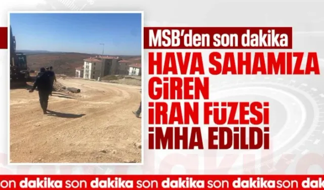 MSB: İran'dan ateşlenen füze etkisiz hale getirildi