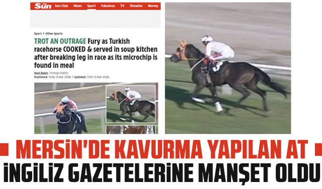 Mersin'de kavurma yapılan at, İngiliz gazetelerine manşet oldu