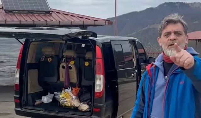 Trabzon'da yayla yolunda şaşırtan görüntü