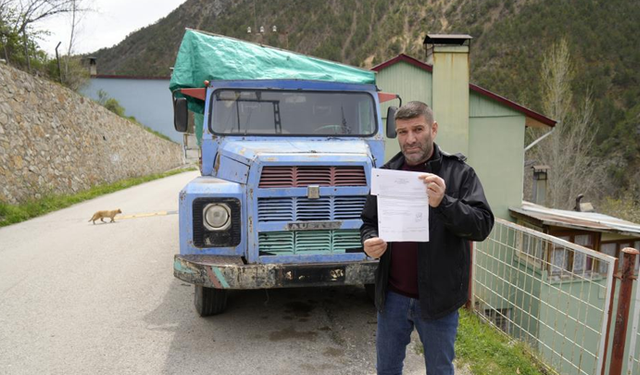 Odunluk olarak kullandığı kamyonu İstanbul'da ceza yedi