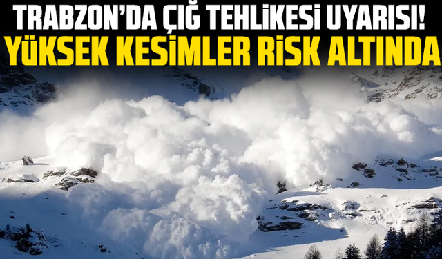 Trabzon’da çığ tehlikesi uyarısı! Yüksek kesimler risk altında