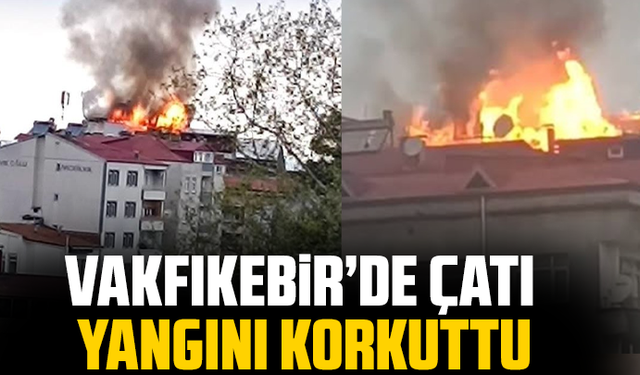 Vakfıkebir’de Çatı Yangını Korkuttu