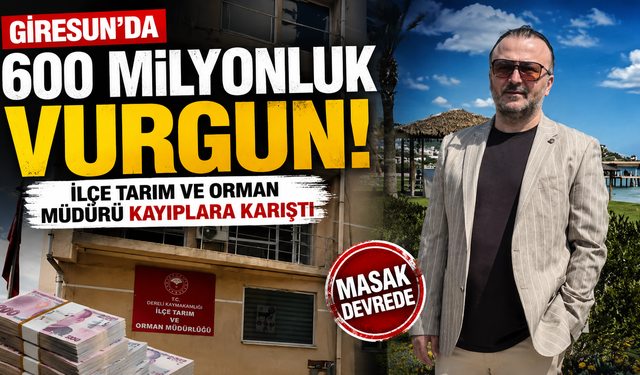 Giresun'da 600 milyonluk vurgun! İlçe Tarım ve Orman Müdürü kayıplara karıştı